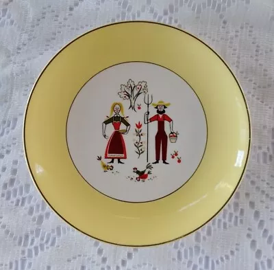 Vintage Farmer Wife Chickens Plate Folk Art • $12