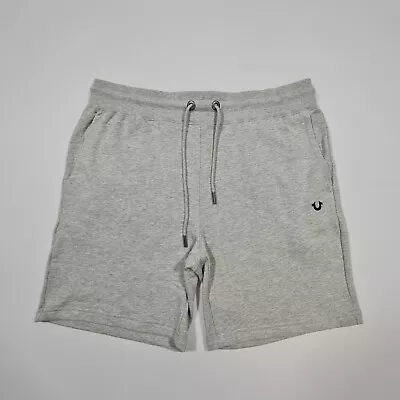 £33.99 • Buy True Religion Mens Sweat Shorts Grey Large Horseshoe Cotton Fleece Bottoms