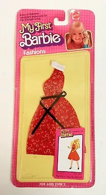 Barbie Fashions Dress Red Doll Clothes 1980s 3673 1980 My First Barbie NOS  • $14
