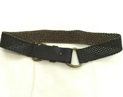 J. CREW Brown Leather Woven Women's Vintage Belt Size M • $21.24