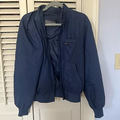 Vintage Members Only Jacket Men's 40 L Navy Blue Lightweight Windbreaker Bomber  • $20