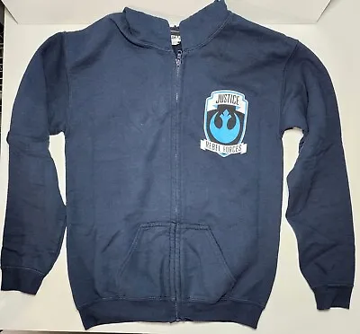 Disney Star Wars Youth Large Rebel  Forces Hoodie Sweatshirt X-Wing Fighter Blue • $9.95