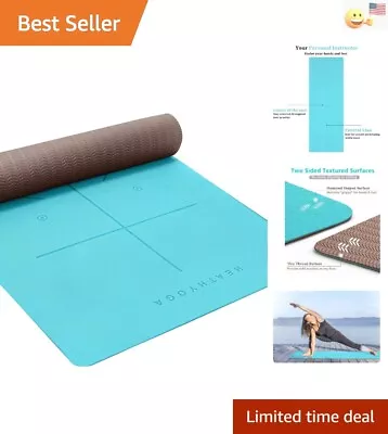 Premium Eco Friendly Yoga Mat - Non Slip - Body Alignment System - Extra Large • $66.99