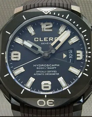 $5800 • Buy CLERC HYDROSCAPH H1-4A.3.6 Chronometer 500M Diver Automatic Men's Watch