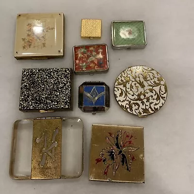 Vintage Compacts And Pill Box Lucite Cig Case Lot Rex 5th Ave American Beauty • $59.99