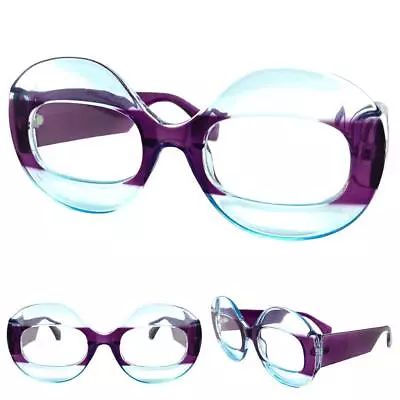 Women's Oversized Vintage Retro Style Clear Lens EYE GLASSES Thick Round Frame • $19.99