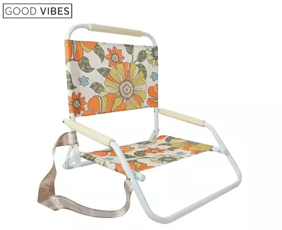 Good Vibes Folding Beach Chair - 70S Floral/White • $54.98
