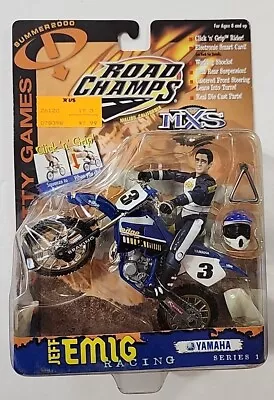 Road Champs MXS: Jeff Emig Racing Yamaha Series 1 Figure Gravity Games 2000 • $55.99