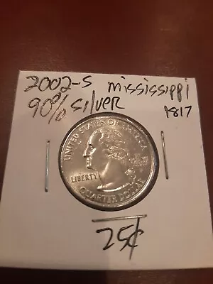 2002 S  State Quarter ~ Mississippi ~ 90% Silver - GEM  • $6.95