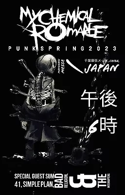 My Chemical Romance Punkspring 2023 Concert Poster Chiba Japan Makuhari Messe • $15