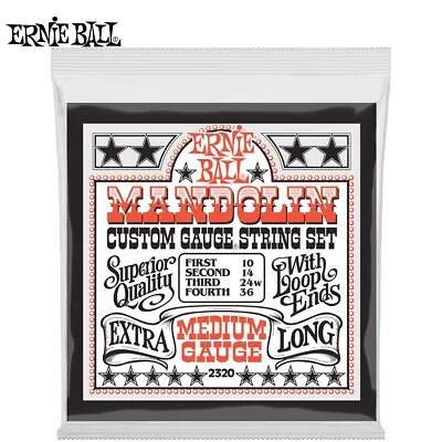 Ernie Ball 2320 Medium Stainless Steel Loop Ends Mandolin Strings 10-36 • $10.35