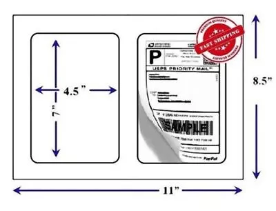 Self Adhesive Round Corner Premium Mailing Shipping Label 7  X 4.5  USA SELLER • $5.69