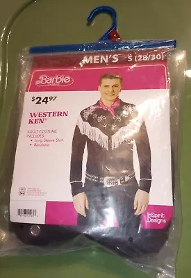 Western Ken The Barbie Movie Costume Men's Size Small S 28/30 Cowboy Halloween • $49.99