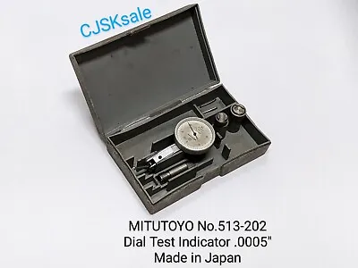  MITUTOYO No. 513-202 Dial Test Indicator .0005  Made In Japan (USED). • $79