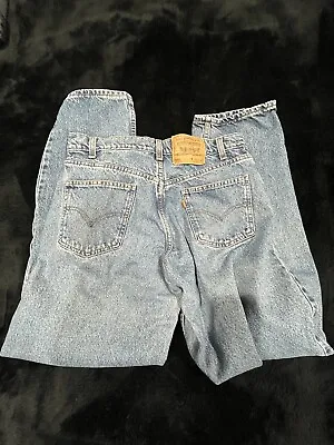 Levis Vintage Orange Tab Jeans Lot 550 32x32 Light Blue Denim Made In Brazil • $35