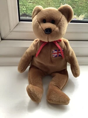 £37 • Buy Ty Beanie Baby 'BRITANNIA' The Bear  *VERY RARE With RED STAMP*