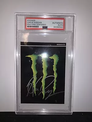 Hailie Deegan Signed Monster Energy Sticker PSA/DNA COA • $99.99