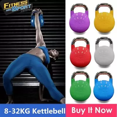 8kg-24kg Steel Competition Kettlebell Kettle Bell Gym Weight Fitness Exercises • $58.95