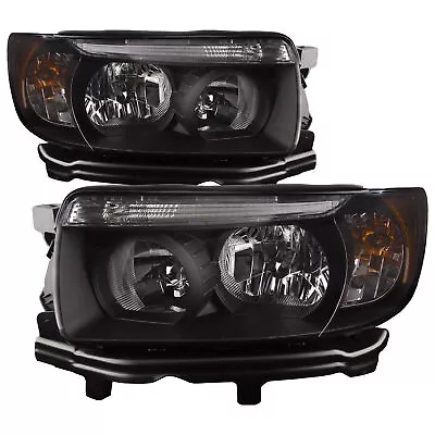 For 2006-2008 Subaru Forester Headlight Set Halogen W/Black Housing Clear Lens • $298.89