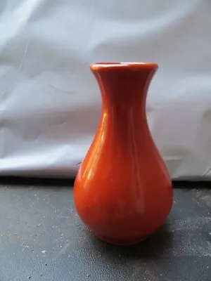 VINTAGE HARD SIZE TO FIND Pfaltzgraff Pottery 4” TALL ORANGE Vase York PA #191 • $39.99