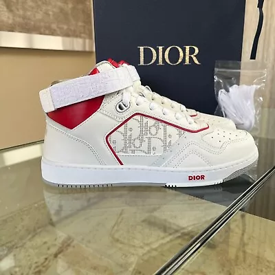 Dior  B27 High Top HT Oblique Sneakers In White  BNWB 40 IT • $1105