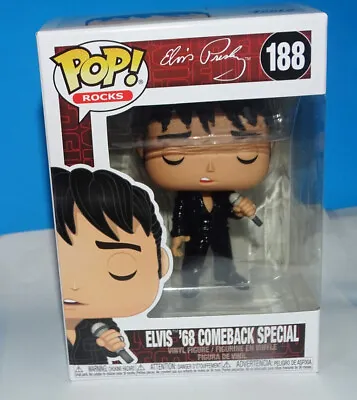 Funko POP! Rocks Elvis Presley 1968 Comeback Special #188  +P/Prot • $19.57