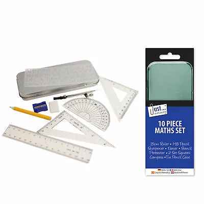£3.34 • Buy Tallon Compact Maths Geometry Set With Compass Ruler Protractor Square Sharpener