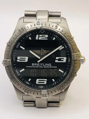 $2100 • Buy Breitling E75362 Aerospace Titanium Quartz 43m Watch  7.5  Gpoc W/box & Pprs