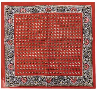 Multi Color Paisley Red 22 X22  100% Cotton Bandanna Bandana • $44.44