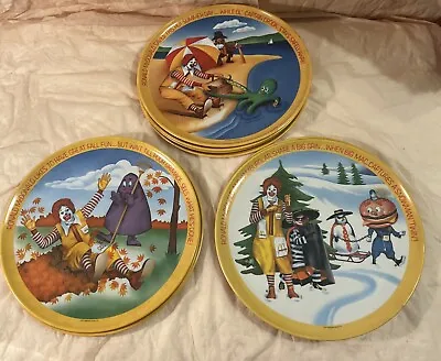 Ronald McDonald Set Of 9 Vtg 1977 Melamine 10” Dinner Plates By Lexington USA. • $39.99