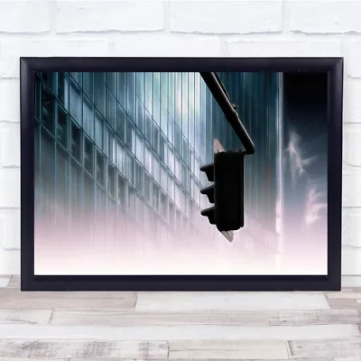 Building Glass Clouds Traffic Light Architecture Road Way Pastel Wall Art Print • $11.43