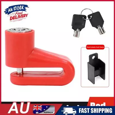 AU Electric Scooter Disc Brake Lock Anti Theft With Lock Frame For M365 (Red) • $8.68