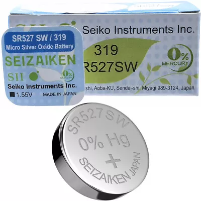 1 X Seiko 319 D319 SR64 V319 SR527SW 280-60 Watch Battery • £2.19