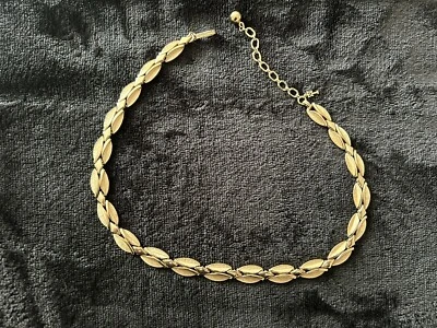£40 • Buy Vintage Signed Trifari Choker Necklace In Gold