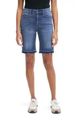 7 For All Mankind Women's Released Hem Denim Bermuda Shorts Blue Size 12 • $23.50