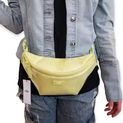 UGG Nasha Plush Women's Clear Belt Bag Fanny Pack In Pollen NEW $125 • $79.99