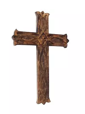 Jesus Christ Cross Wooden Crucifix For Wall Church Chapel Decoration - 10  Brown • $18.99