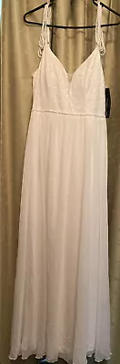 Wedding Dress Size 14 With Veil • $55
