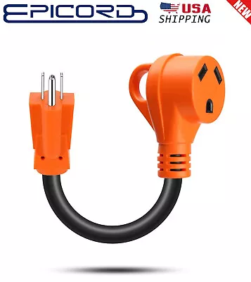 Epicord RV Power Cord 15 A To 30 A RV Power Adapter 5-15P Male To TT-30R Female • $10.99
