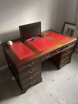 Large Captains Desk With Red Top • £67