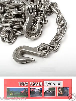 3/8  X 14ft Tow Chain Automotive Truck Towing Log Chain  • $70.95