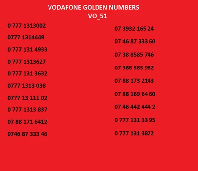 £19.99 • Buy Vodafone Golden Number Easy Mobile Phone Number Diamond Platinum Sim Card