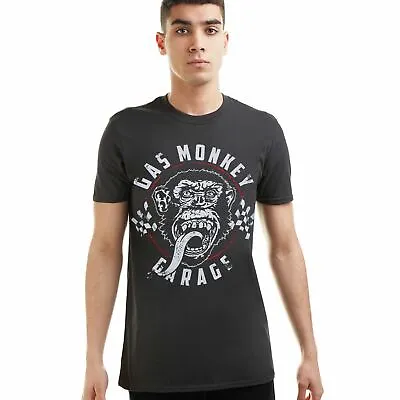 Official Gas Monkey Garage Mens Flag T-shirt Black  S - XXL • £10.49