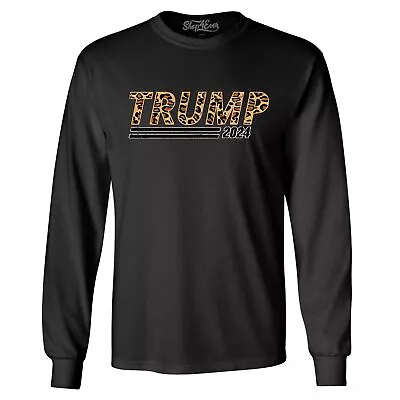 Leopard Print Trump 2024 Presidential Campaign Long Sleeve Trump Shirts • $19.99