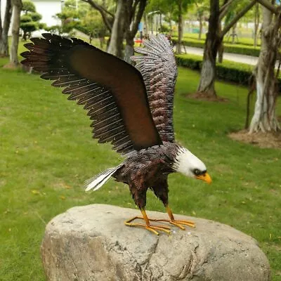 Garden Sculpture Statue Eagle Large Outdoor Metal Yard Art Bird Décor Metal Nice • $159