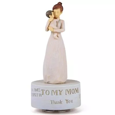 Music Box Gift For Mom Figurine Mom And Baby Sculpted State Hand-Painted Col... • $48.77