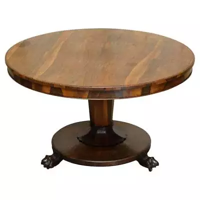 William Iv Circa 1830 Antique Rosewood Lions Hairy Paw Centre Occasional Table • $5905.91