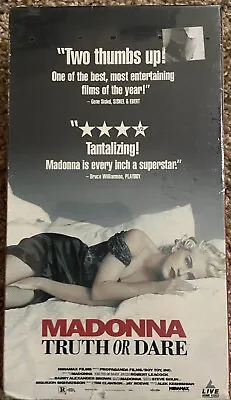 Madonna 1991 Truth Or Dare Sealed New Unopened Vhs Tape • $49.99