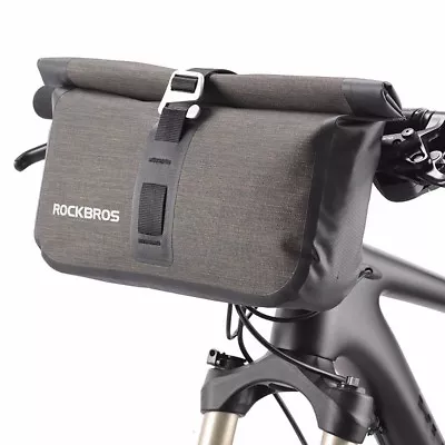 ROCKBROS Cycling Handlebar Bag Bicycle Waterproof Bag Capacity 4-5L Black Gold • $18.99