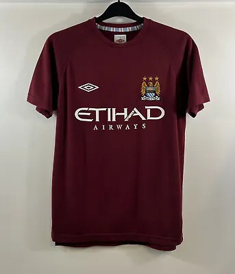 Manchester City Training Football Shirt 2010/11 Adults Medium Umbro G468 • £24.99